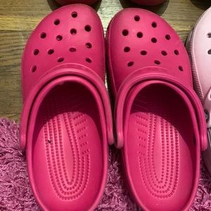 Hot pink size 8 crocs